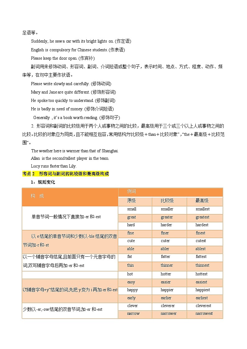 专题03 单项选择之形容词副词（原卷版）- 2025年高考英语二轮热点题型归纳与变式演练（天津专用）第3页