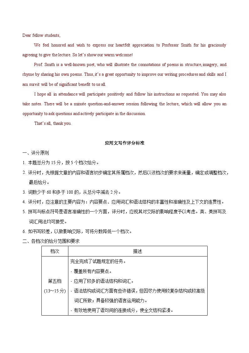 01-2025年高考英语模拟卷（新高考II卷专用）（参考答案）第2页
