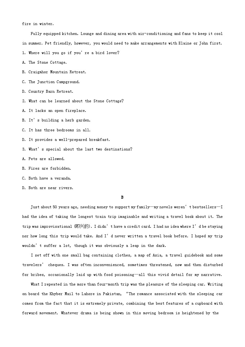 河南省周口市项城市2023_2024学年高三英语上学期11月期中试题含解析第2页