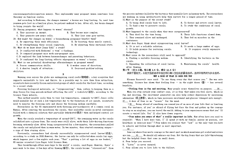 湖北省2023_2024学年高二英语上学期期中联考试题含解析第3页