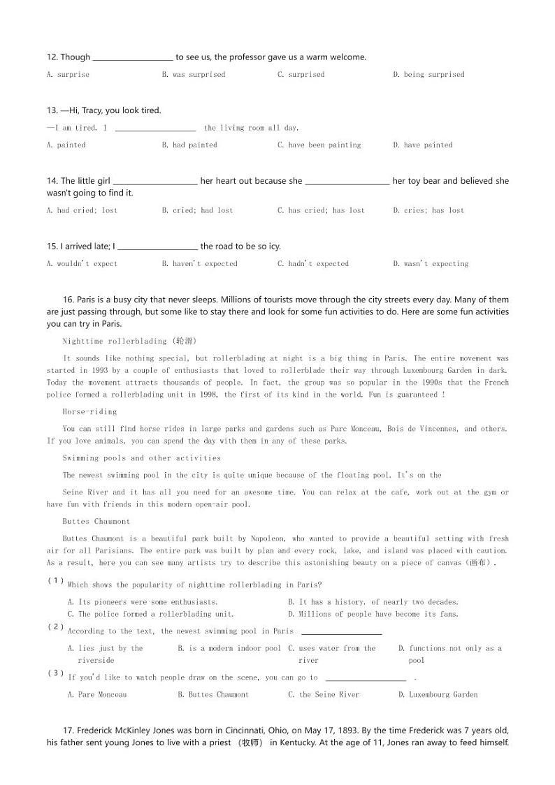 2024～2025学年广东深圳龙岗区高级高中园高二(上)期中英语试卷(含解析)第2页