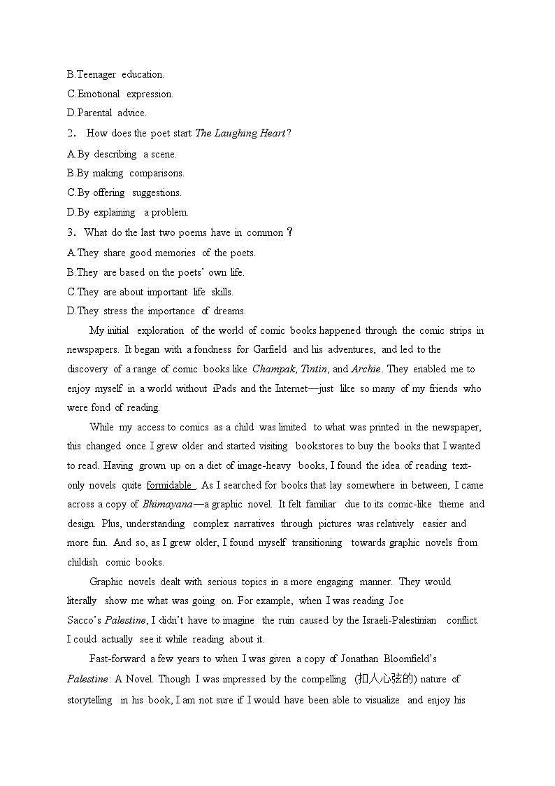 江苏省南京市六校2025届高三上学期11月联考英语试卷(含答案)第2页