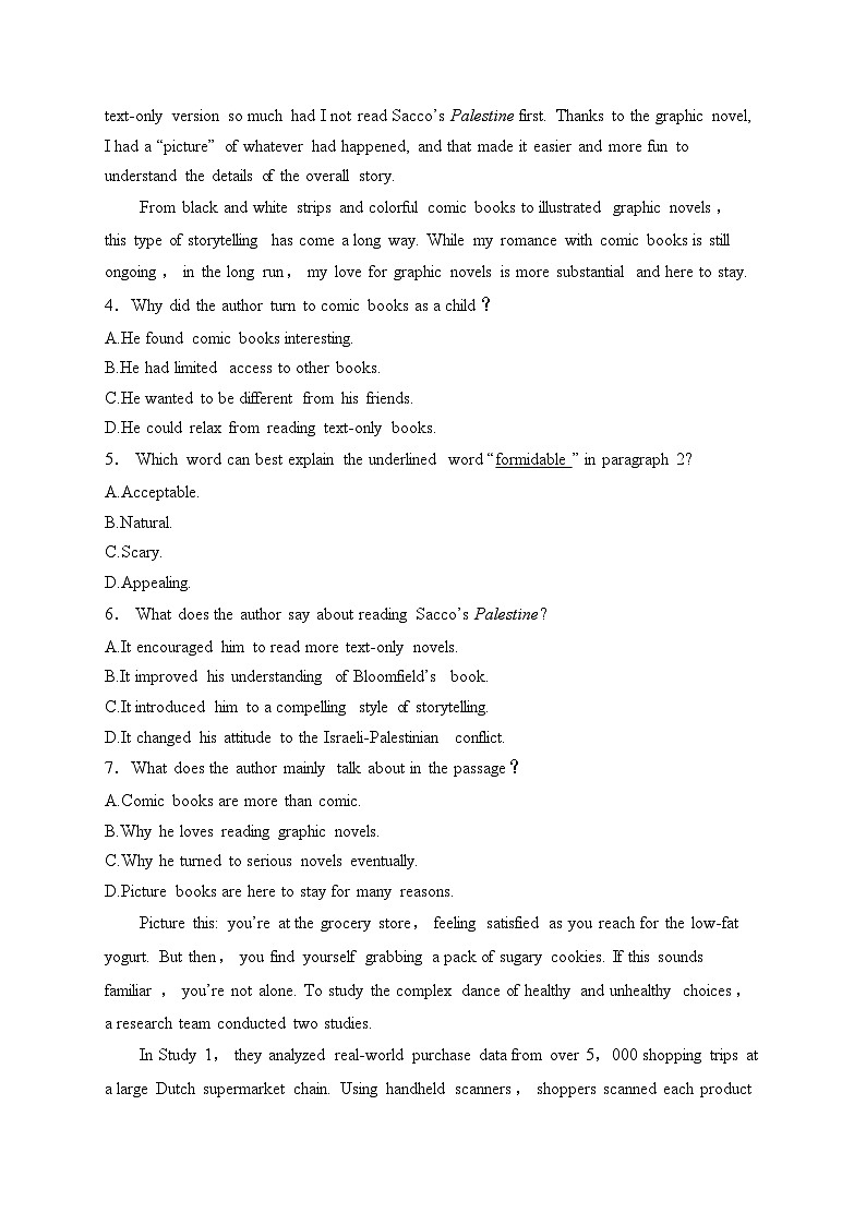 江苏省南京市六校2025届高三上学期11月联考英语试卷(含答案)第3页