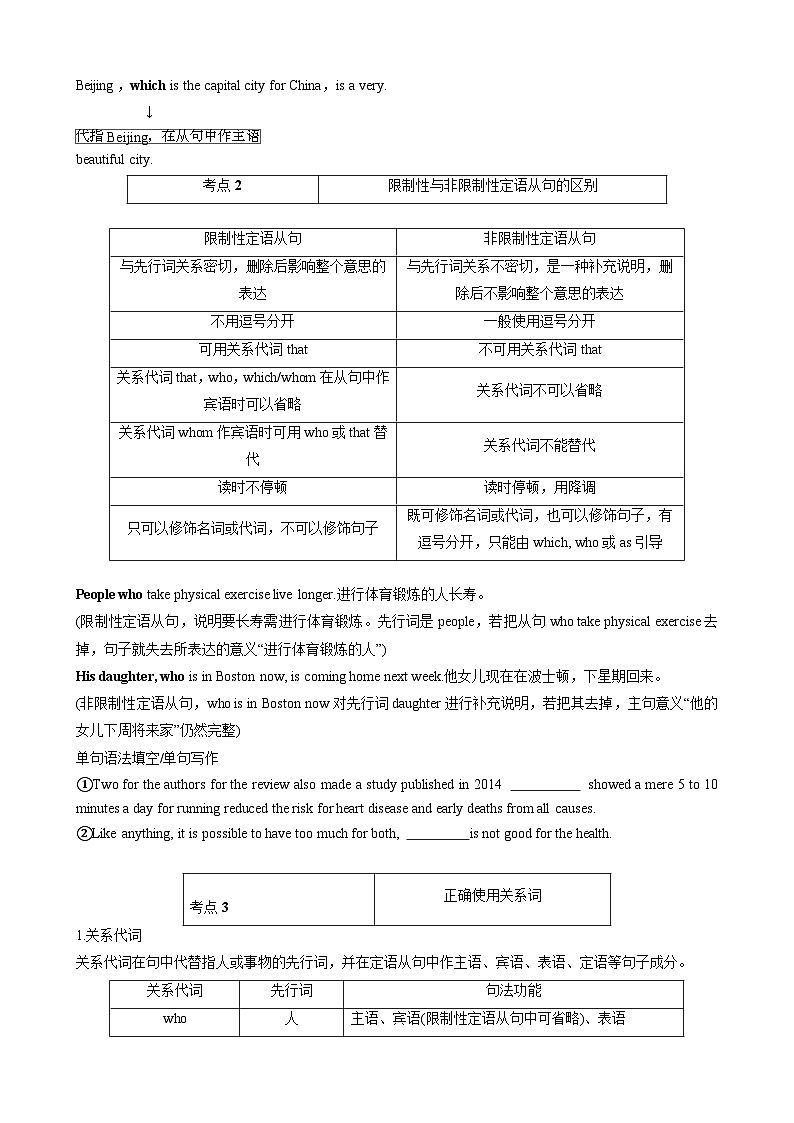 【寒假巩固提升】人教版（选修123） 高中英语 高二寒假 专题讲义第17讲 语法过关二（定语从句及名词性从句）（学生版）第2页