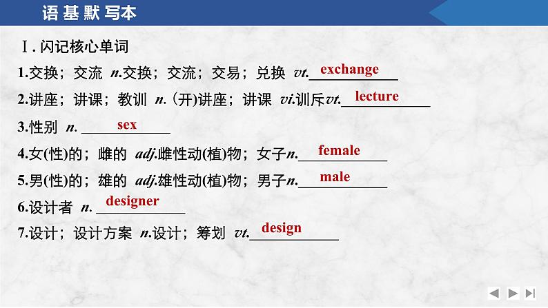 【高中英语】一轮复习：语基默写练习课件：话题1　个人及学校生活第2页