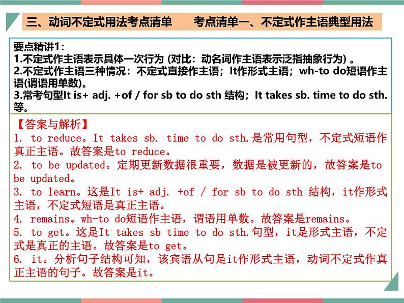 【高中英语】一轮复习：知识清单-专题01 动词不定式八大用法（课件）第8页