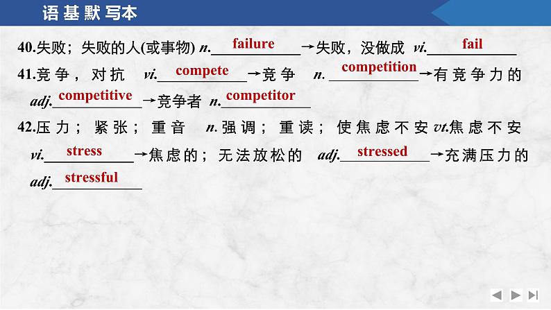 2025届人教版高中英语一轮话题复习语基默写练习课件：话题3　健康的生活方式、积极的生活态度第7页