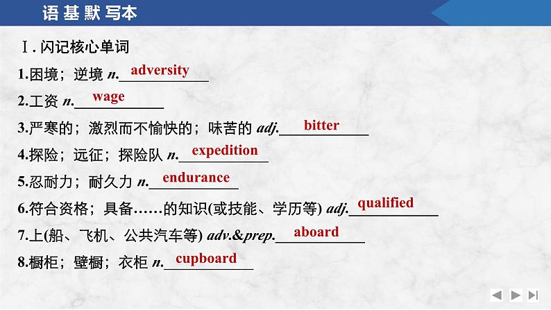 2025届人教版高中英语一轮话题复习语基默写练习课件：话题9　正确的人生态度，公民义务与社会责任第2页