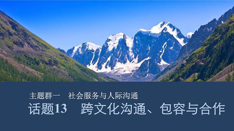 2025届人教版高中英语一轮话题复习语基默写练习课件：话题13　跨文化沟通、包容与合作第1页