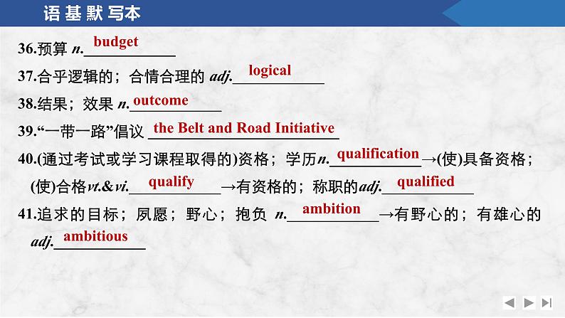 2025届人教版高中英语一轮话题复习语基默写练习课件：话题13　跨文化沟通、包容与合作第6页