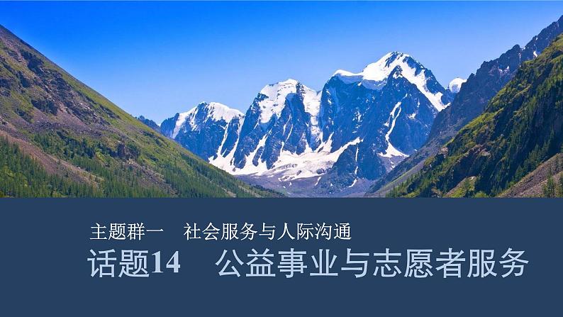 2025届人教版高中英语一轮话题复习语基默写练习课件：话题14　公益事业与志愿者服务第1页