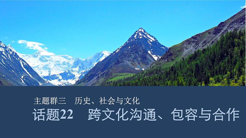 2025届人教版高中英语一轮话题复习语基默写练习课件：话题22　跨文化沟通、包容与合作第1页