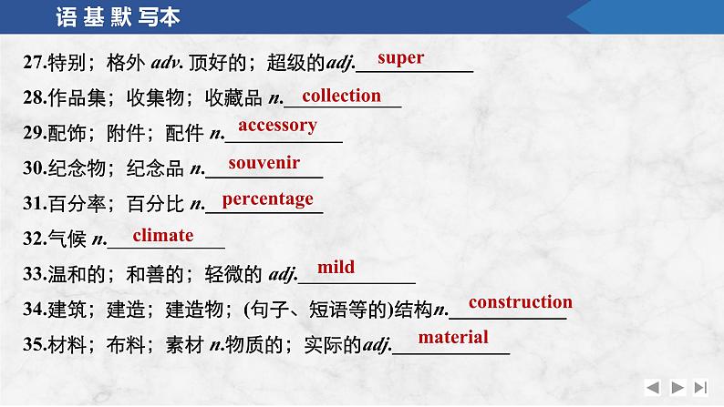 2025届人教版高中英语一轮话题复习语基默写练习课件：话题22　跨文化沟通、包容与合作第5页