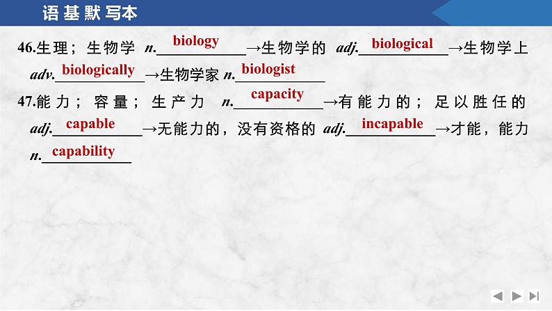 2025届人教版高中英语一轮话题复习语基默写练习课件：话题24　旅游与各国标志性风物第8页