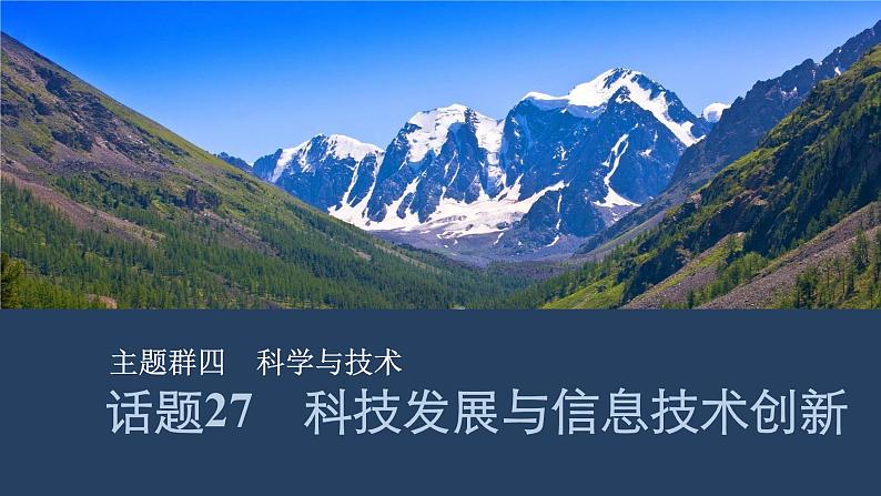 2025届人教版高中英语一轮话题复习语基默写练习课件：话题27　科技发展与信息技术创新第1页