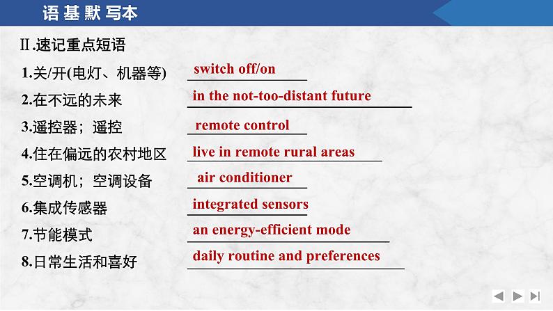 2025届人教版高中英语一轮话题复习语基默写练习课件：话题27　科技发展与信息技术创新第8页