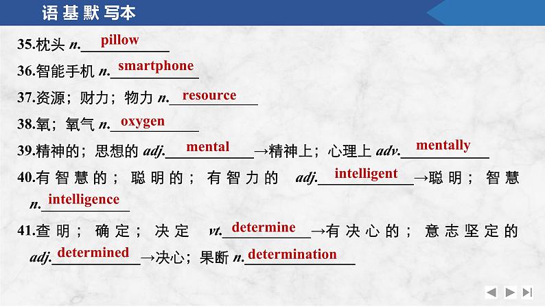 2025届人教版高中英语一轮话题复习语基默写练习课件：话题36　宇宙奥秘探索第6页