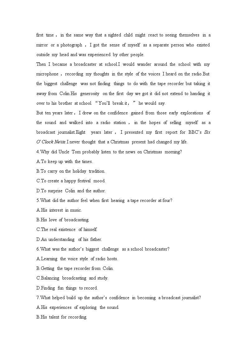 高中英语2025届一轮复习练习（人教版）必修第二册：UNIT 3 THE INTERNET（含解析）第3页