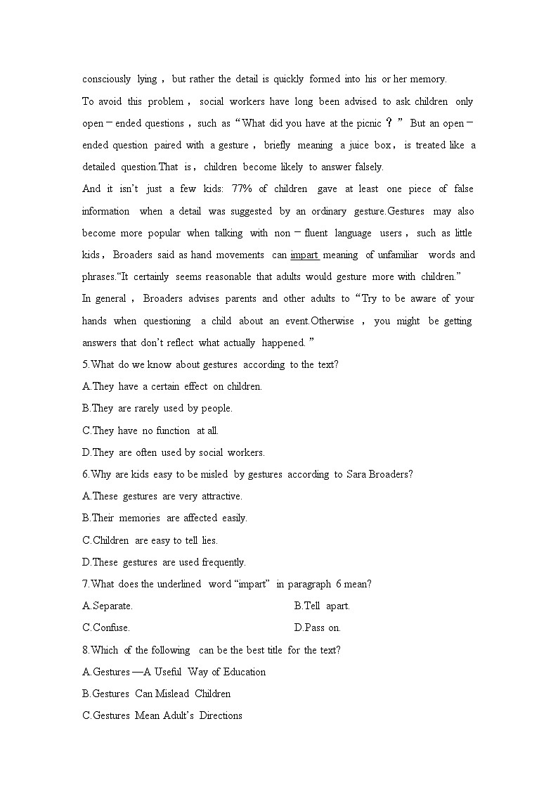 2025届人教版(2019)高中英语一轮话题复习高考题型练：话题12　良好的人际关系与社会交往（学生版）第3页