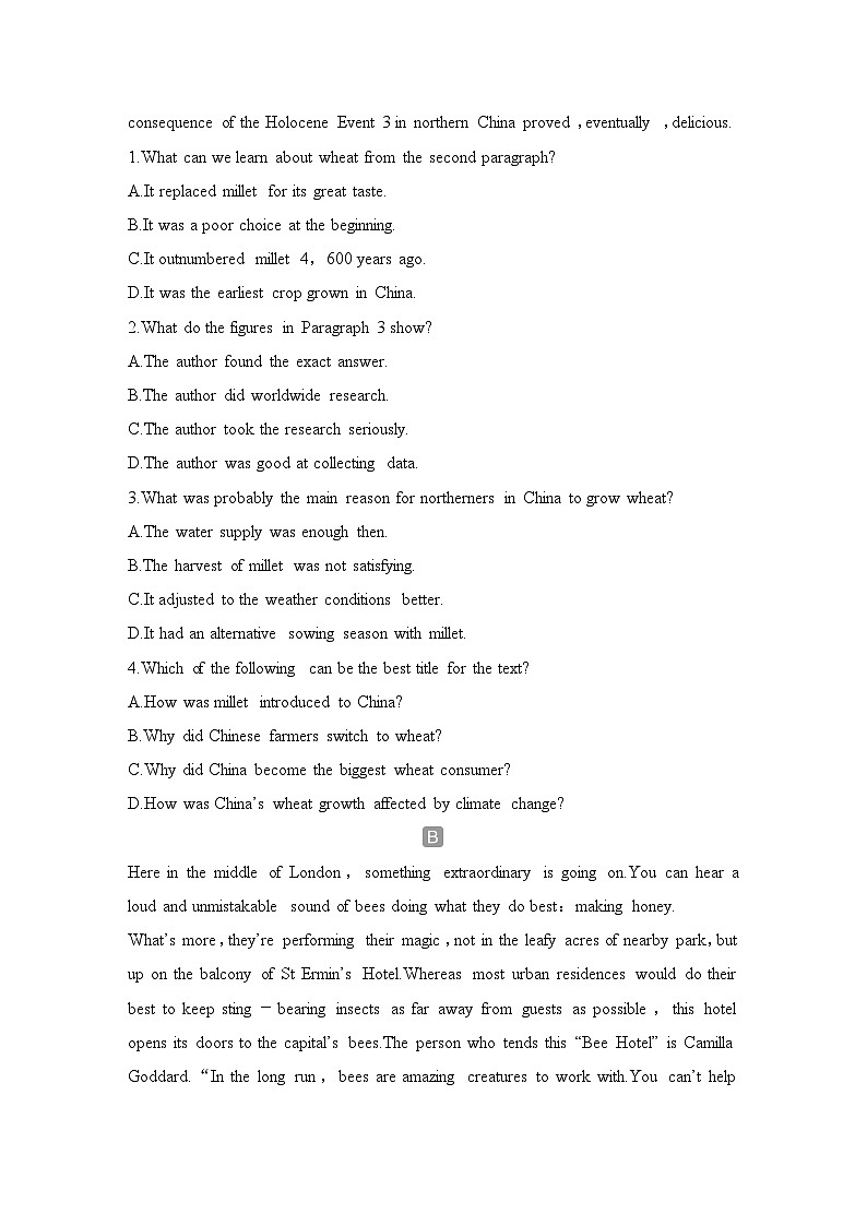 2025届人教版(2019)高中英语一轮话题复习高考题型练：话题23　对社会有突出贡献的人（学生版）第2页