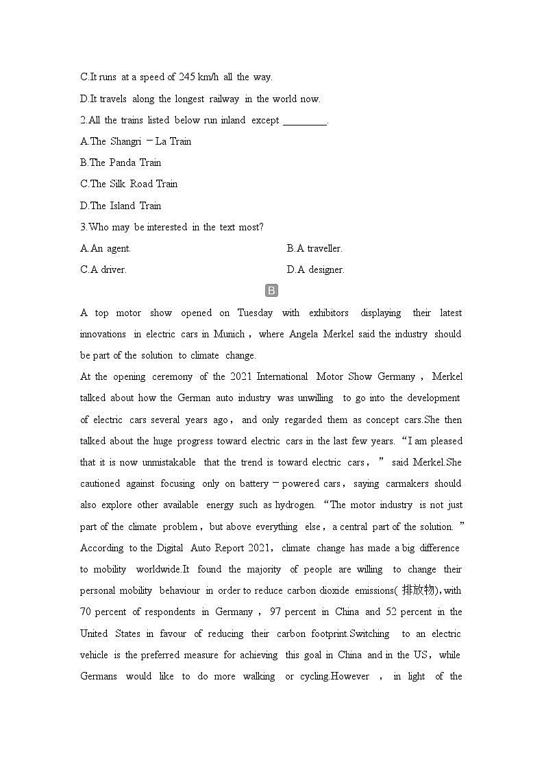 2025届人教版(2019)高中英语一轮话题复习高考题型练：话题32　自然环境保护（学生版）第2页