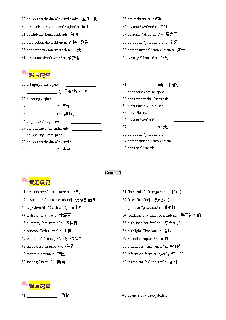 专题02 阅读障碍词汇知识清单（含测试）（原卷版）- 2025年高考英语热点话题阅读&时文阅读-A4第2页