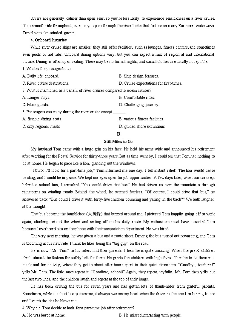 2024湖北省重点高中智学联盟高二上学期12月联考英语试题含答案第3页
