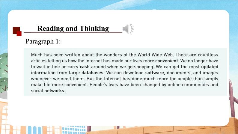 Unit 3 The Internet Reading and Thinking 课件 2024-2025学年高中英语人教版（2019）必修第二册第5页