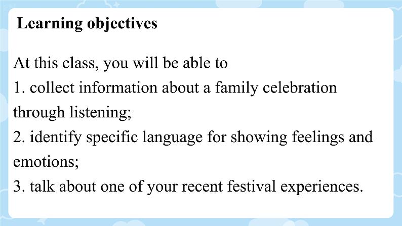 Unit 1 Festivals and Celebrations  Listening and talking 课件 2024-2025学年高中英语人教版（2019）必修第三册第2页