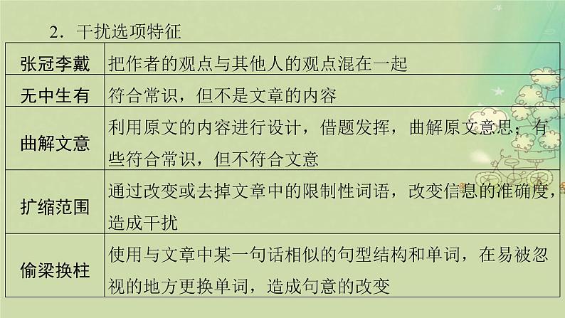 2025届高考英语二轮专题复习与测试专题一阅读理解第二讲推理判断题__依文推理定选项课件第5页