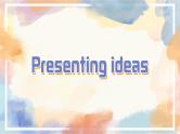 外研社2024-2025高中英语必修三unit 2 presenting ideas 课件