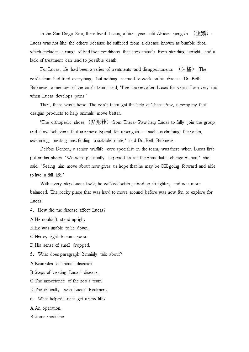 河南省商开联考2024-2025学年高一上学期11月期中英语试卷(含答案)第2页