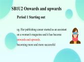 Unit 2 Onwards and upwards Starting out 课件高中英语外研版（2019）选择性必修第一册