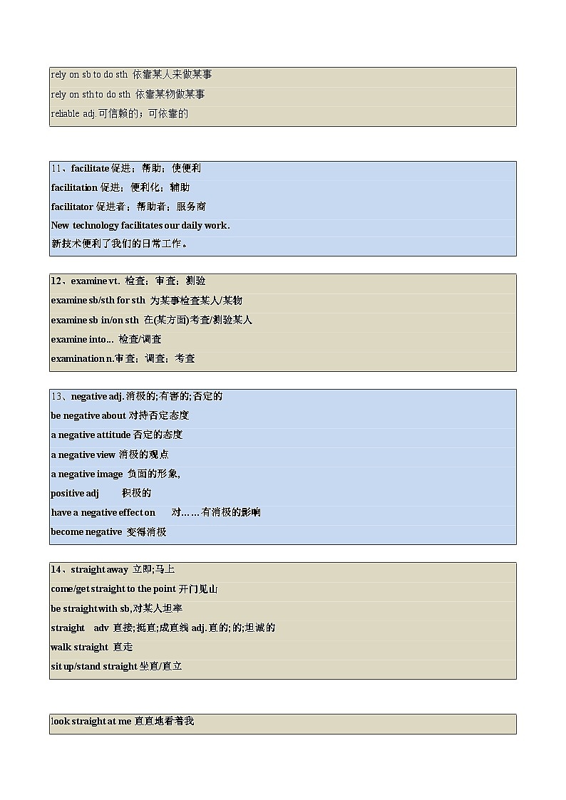 ②寒假预习-第02讲 Unit 2 Healthy Lifestyle重点单词+词组+重点句型（教师版）2025年高二英语寒假衔接讲练 (人教版)第3页