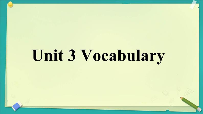 Unit 3 Faster, higher, stronger Vocabulary  课件高中英语外研版（2019）选择性必修第一册第1页