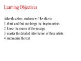 Unit 4 Meeting the muse Presentiog ideas 課件高中英語外研版（2019）選擇性必修第一冊(cè)