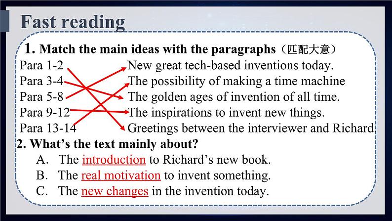 Book 3 Unit 3 understanding ideas The new age of invention  课件第6页