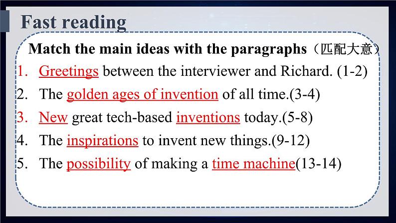 Book 3 Unit 3 understanding ideas The new age of invention  课件第8页