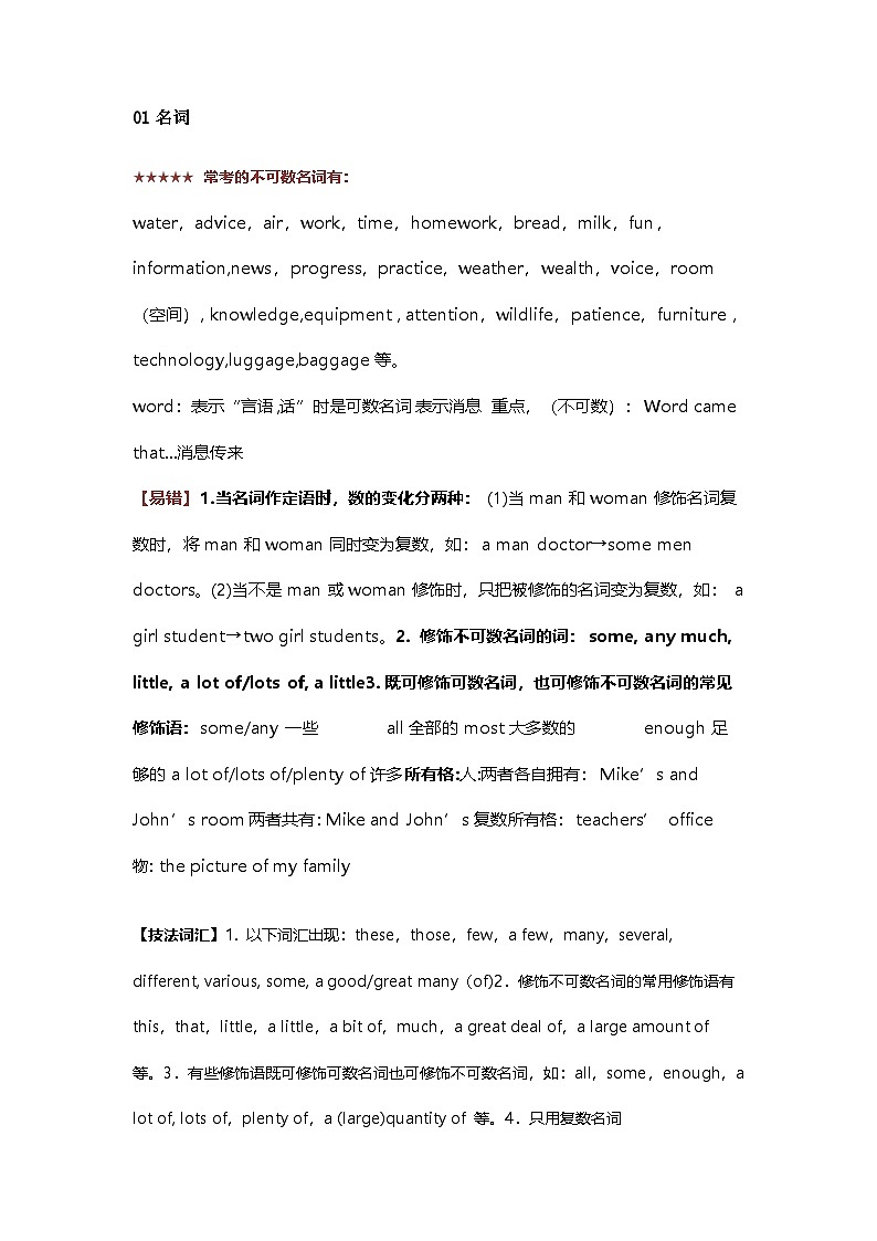 高中英语考前必备知识点梳理第1页