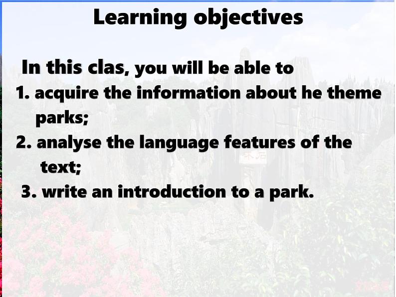 Unit 3 Fascinating Parks Using Language 2 Reading for Writing课件高中英语人教版（2019）选择性必修第一册第2页