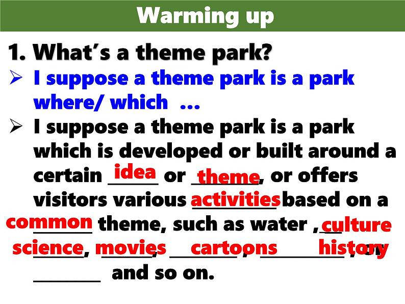 Unit 3 Fascinating Parks Using Language 2 Reading for Writing课件高中英语人教版（2019）选择性必修第一册第4页