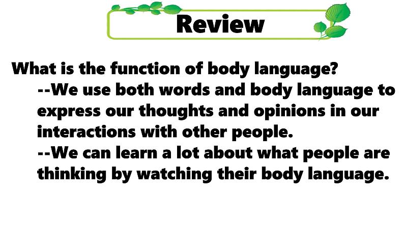 Unit 4 Body language Listening & Speaking(Workbook)课件人教版高中英语（2019）选择性必修一第3页