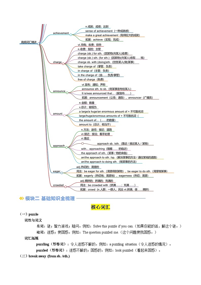 ②寒假预习-第01讲 必修二 Unit4 课文学习&知识点讲练（教师版）2025年高一英语寒假衔接讲练 (人教版)第3页