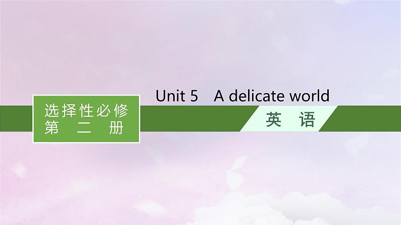 适用于新高考新教材天津专版2024届高考英语一轮总复习选择性必修第二册Unit5Adelicateworld课件外研版第1页