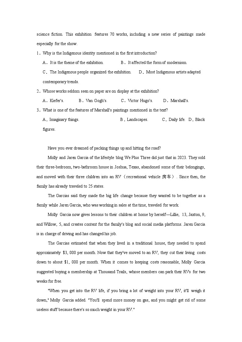 2025届黑龙江省部分学校高三下学期二模考试英语试题第2页