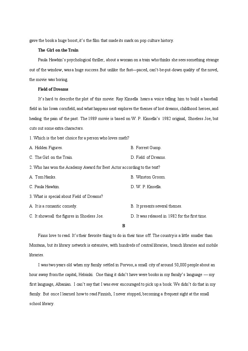 2024-2025学年广东省广州市高一下册3月月考英语检测试题（附答案）第3页