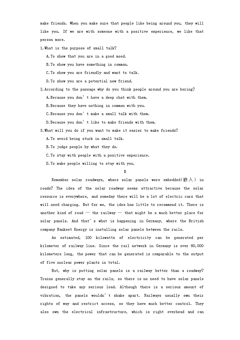 河南省郑州市2023_2024学年高三英语下学期5月月考试题含解析第2页