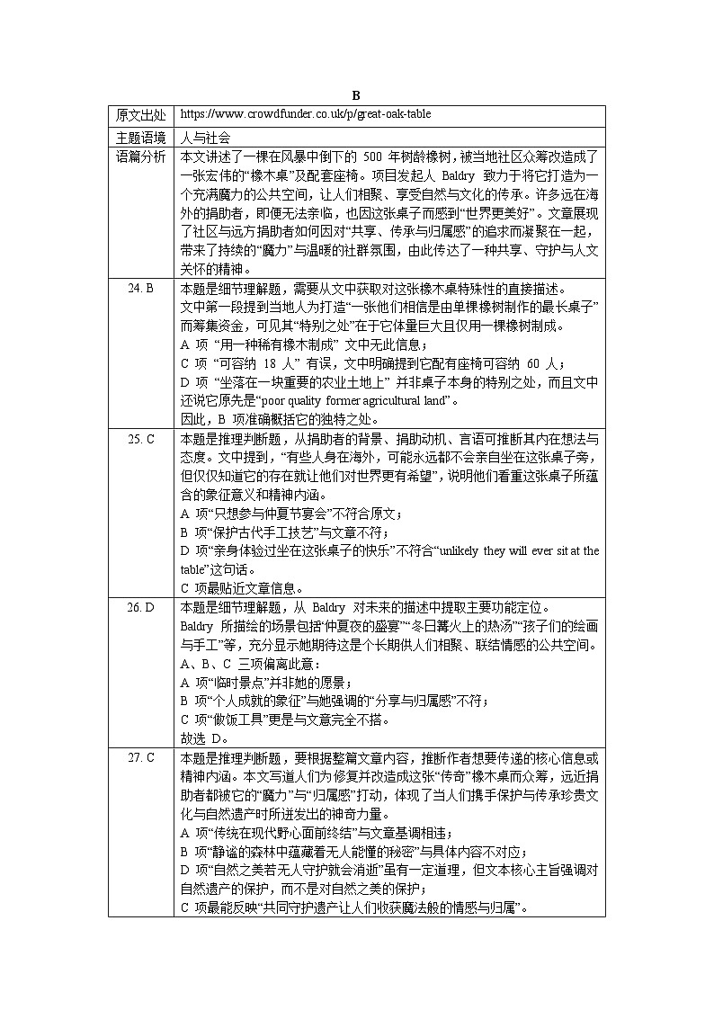 【英语答案】安徽省淮北市和淮南市2025届高三第二次质量检测（南北二模）第3页