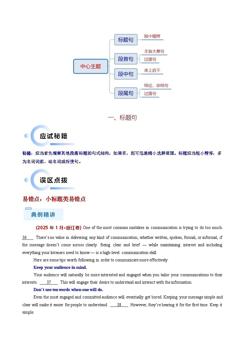 备战2025年高考英语抢分秘籍（新高考专用）抢分秘籍04阅读7选5(段首句+段中句+段尾句)（教师版）第2页