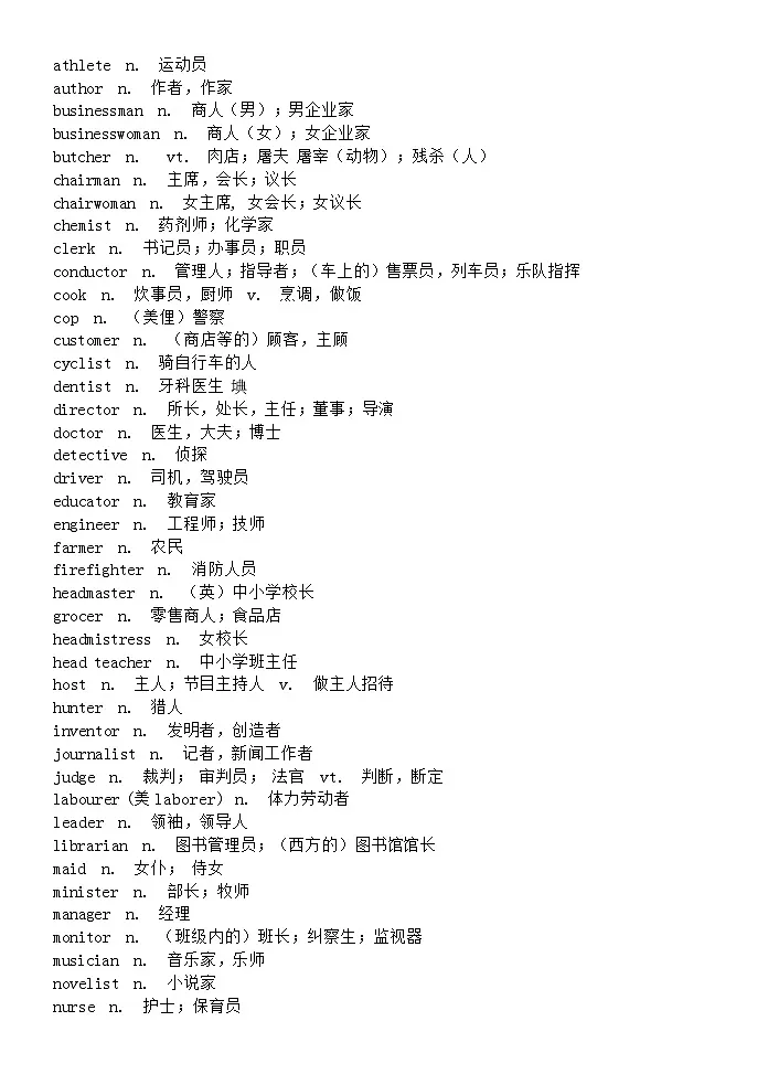 英语高考词汇3500个按词族分类 学案第2页